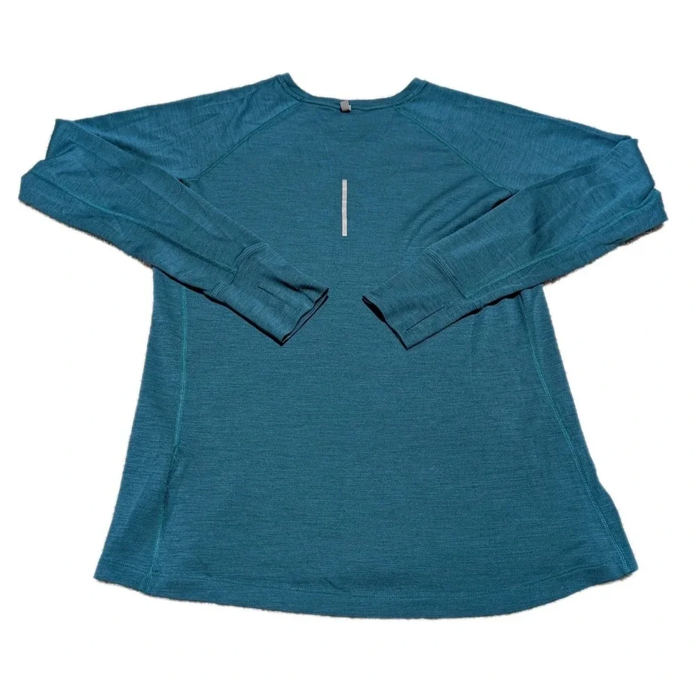 Nike Running Shirt Baby Blue Dri Fit Fitted Gym Activewear Women's Size Large